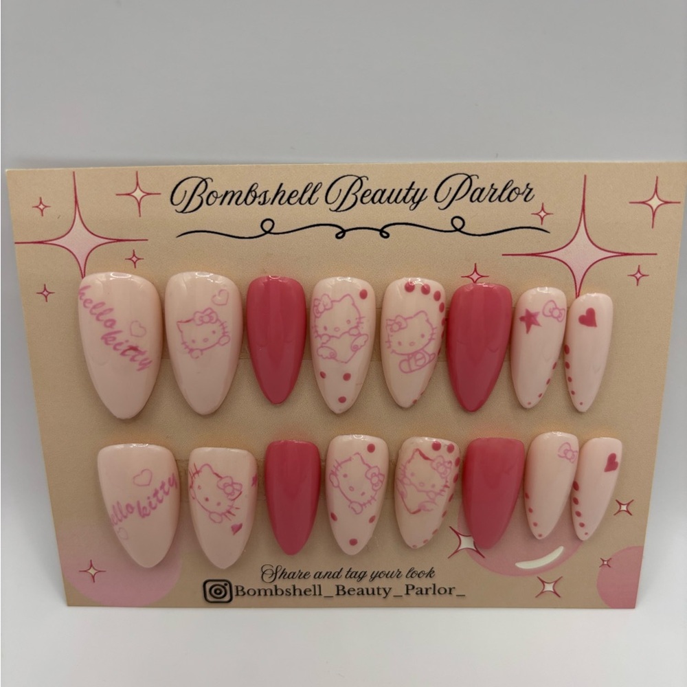 Hello Kitty Nails high quality press ons